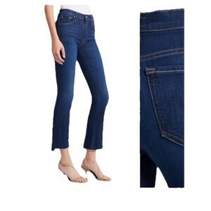 MOTHER Denim The Insider Crop Repeating Love Jeans Size 24 Stretch